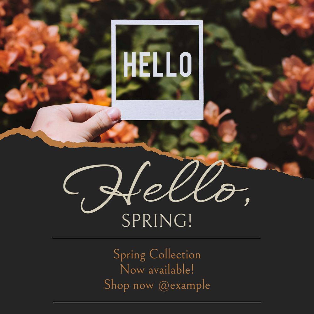 Spring collection Instagram post template, editable social media design