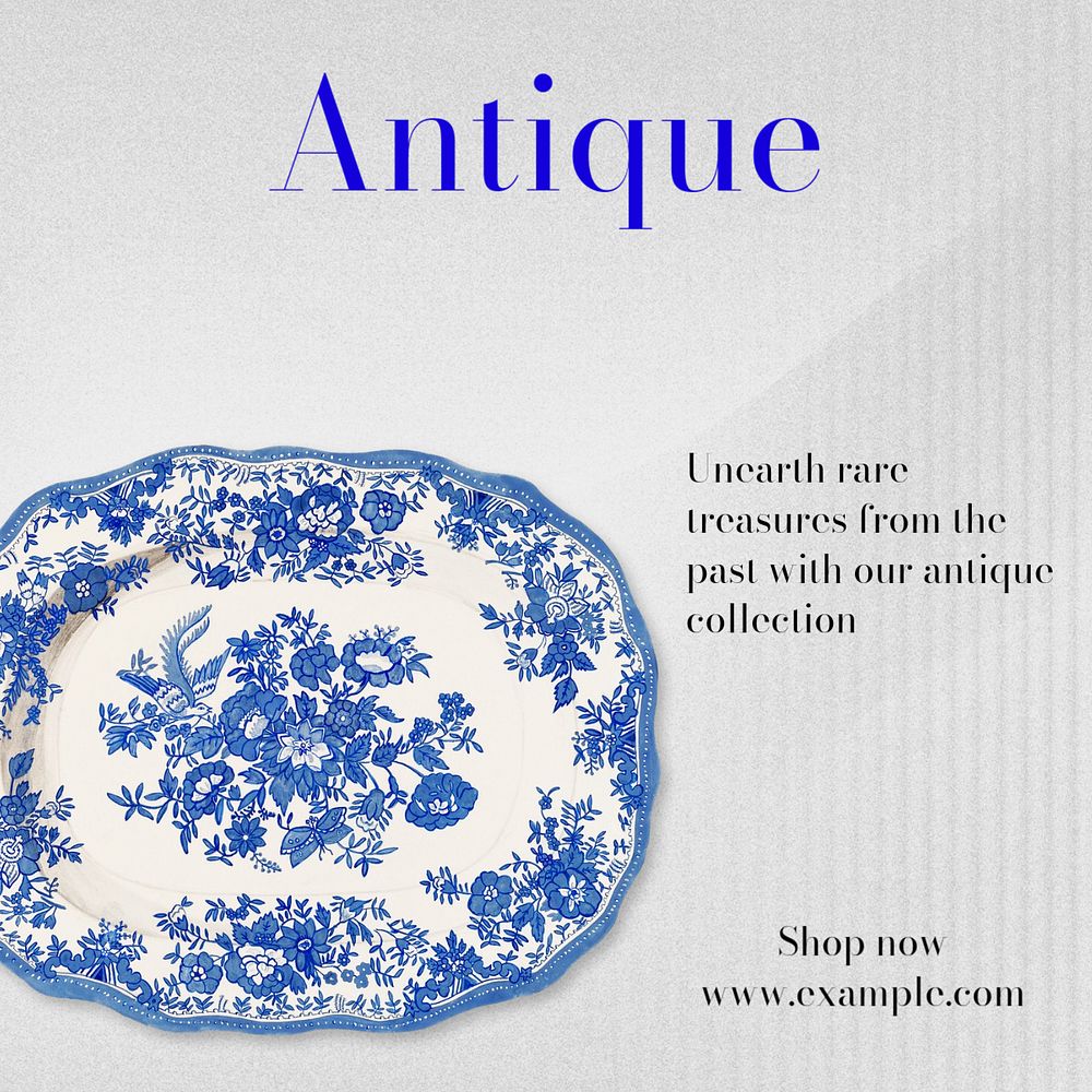 Antique Facebook post template, editable design