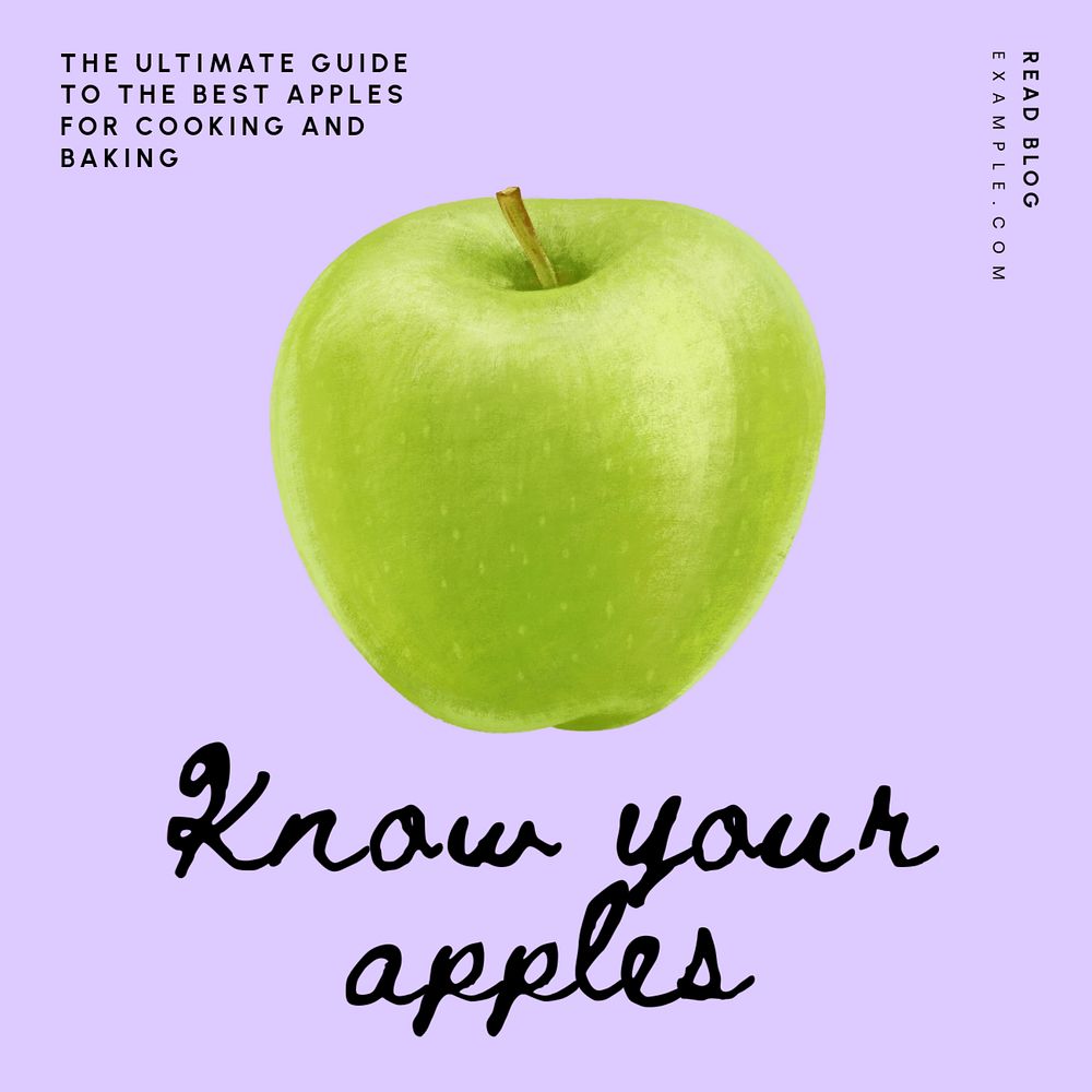 Know your apples Instagram post template, editable text