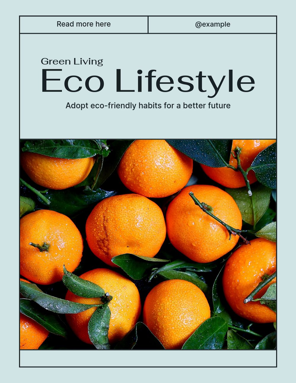 Eco lifestyle flyer template, editable text & design