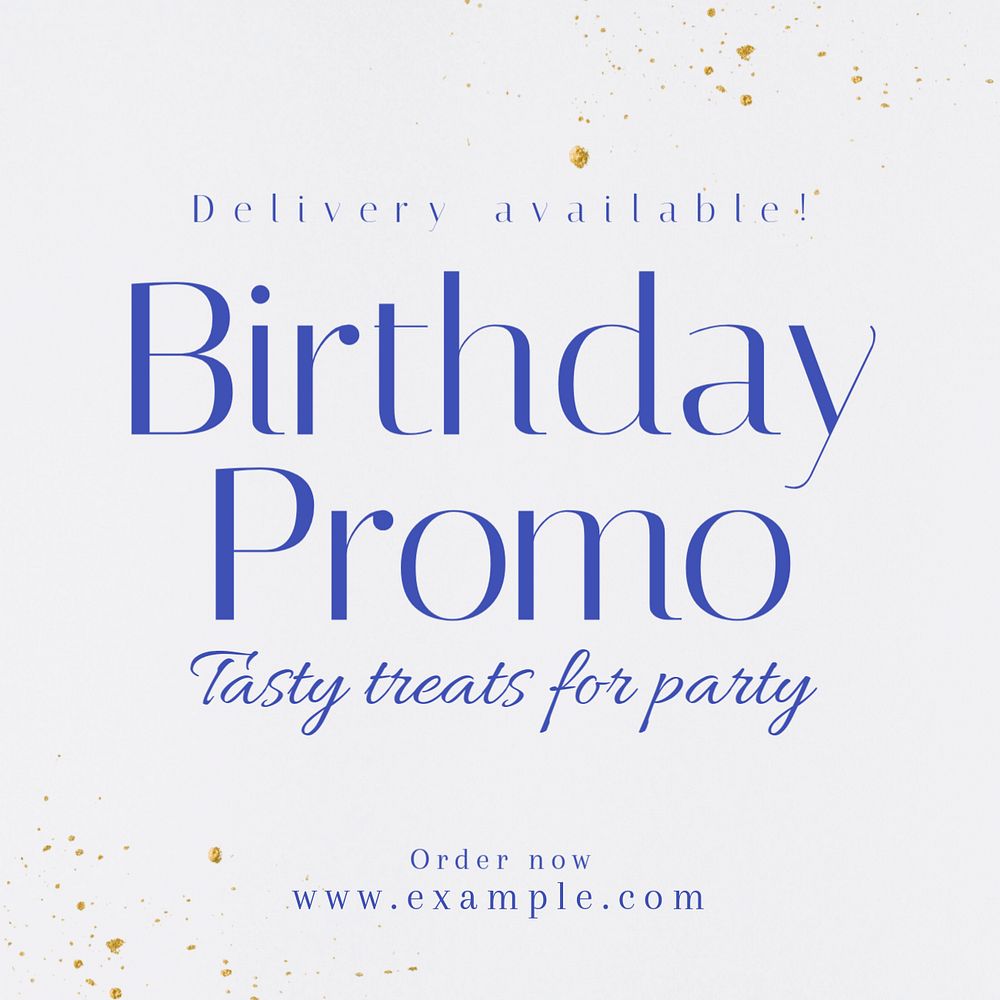 Birthday promotion Instagram post template, editable text