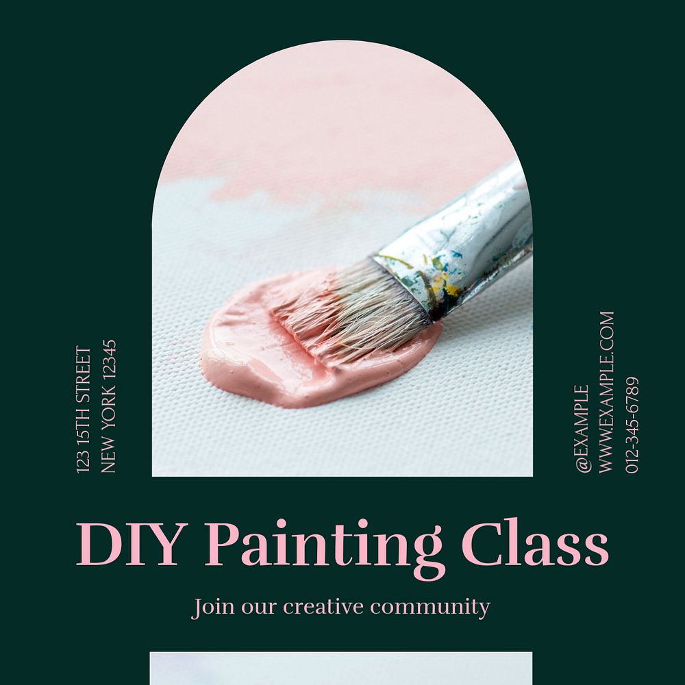 DIY painting Instagram post template, editable social media design