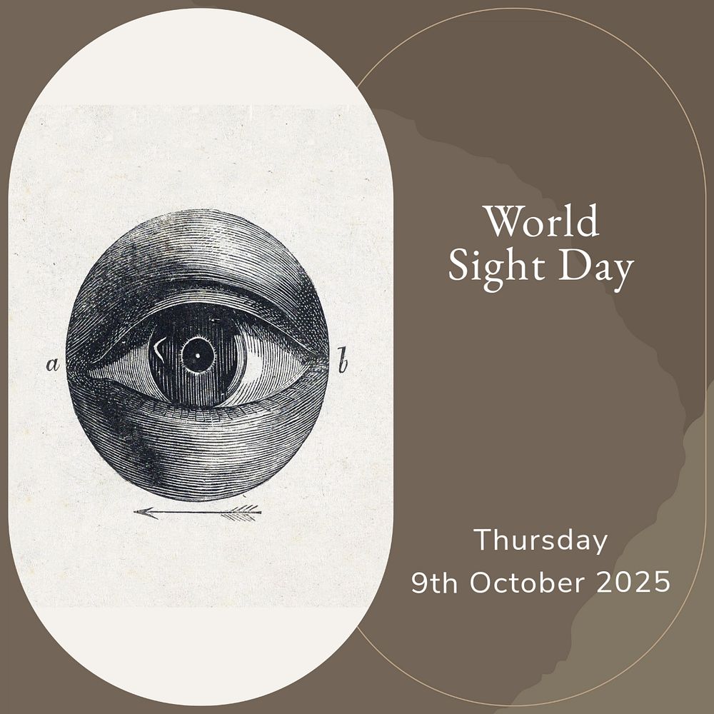 World sight day Instagram post template, editable design