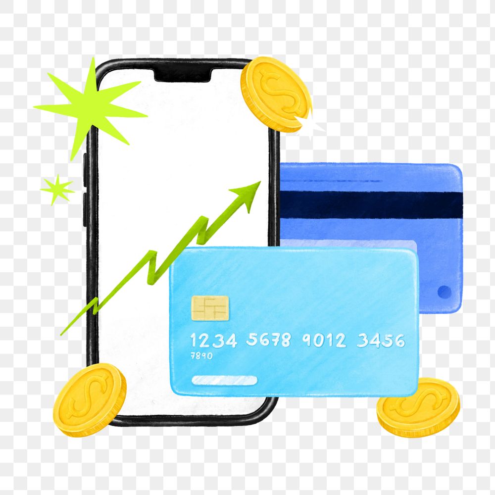 Credit card limit increase png, banking remix, editable design