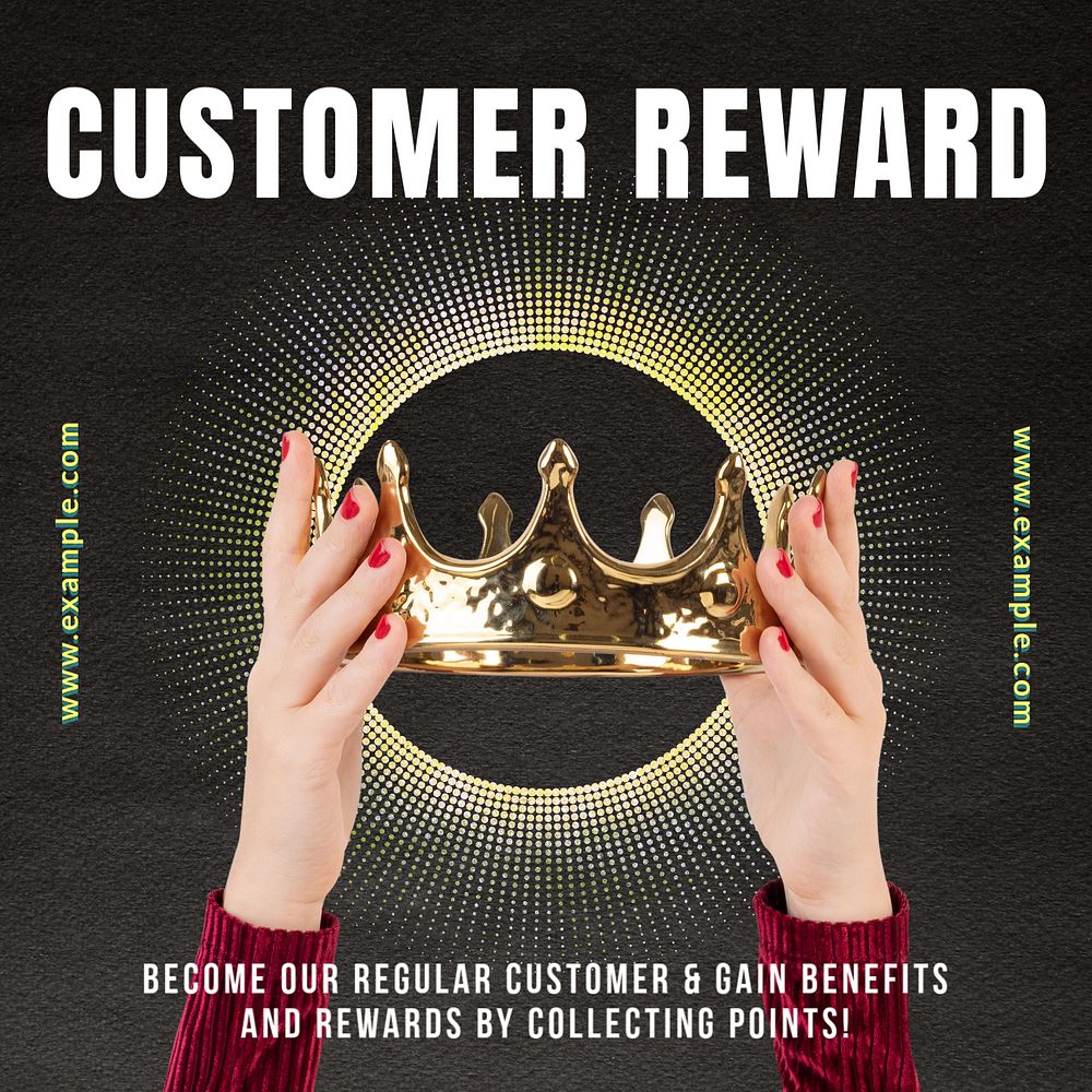 Customer reward Facebook post template, editable design