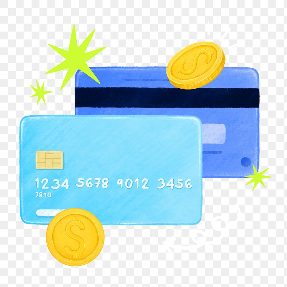 Credit card, finance & banking png remix, editable design