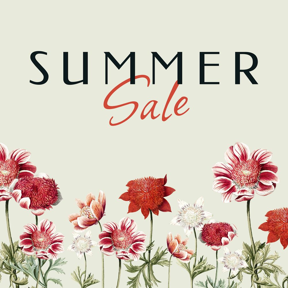 Summer sale Instagram post template