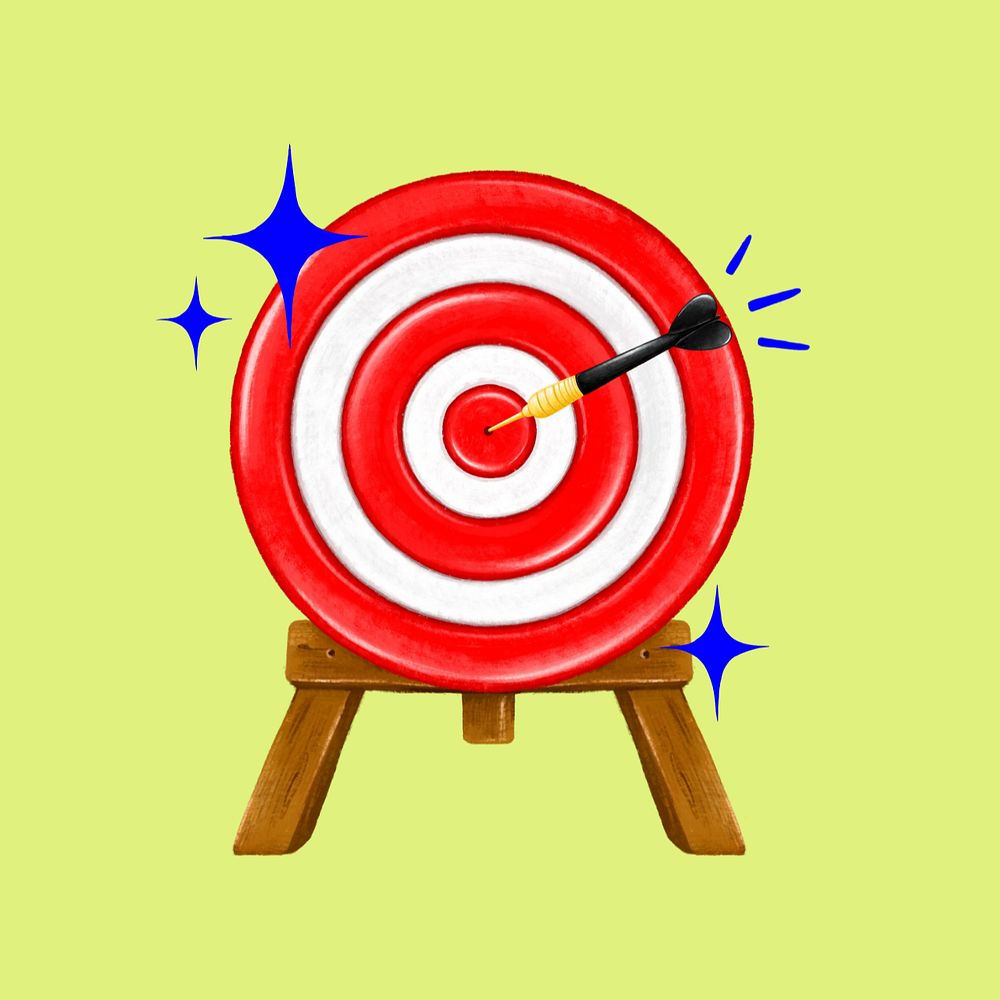 Bullseye target arrow illustration, editable design