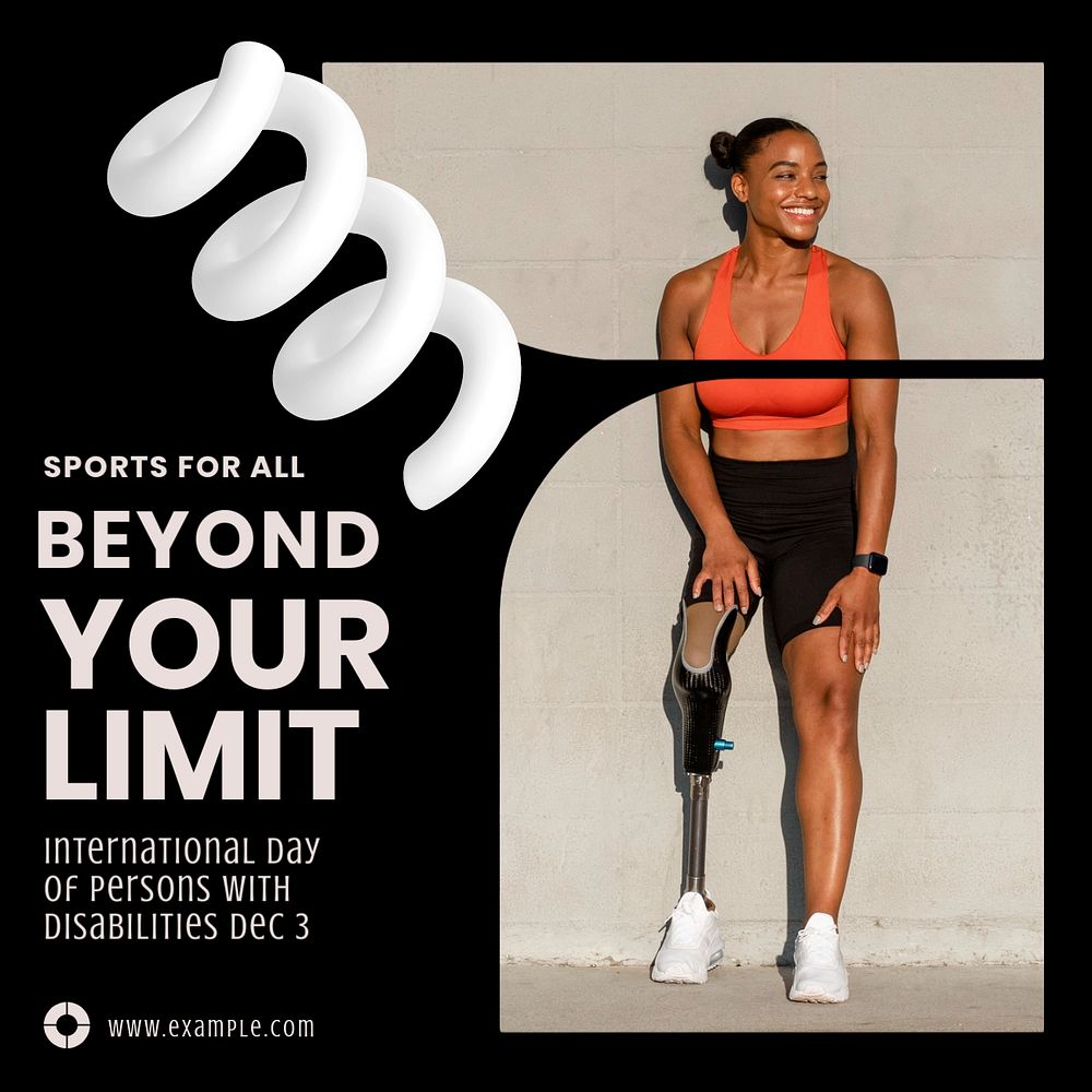 Beyond your limit Instagram post template, editable text