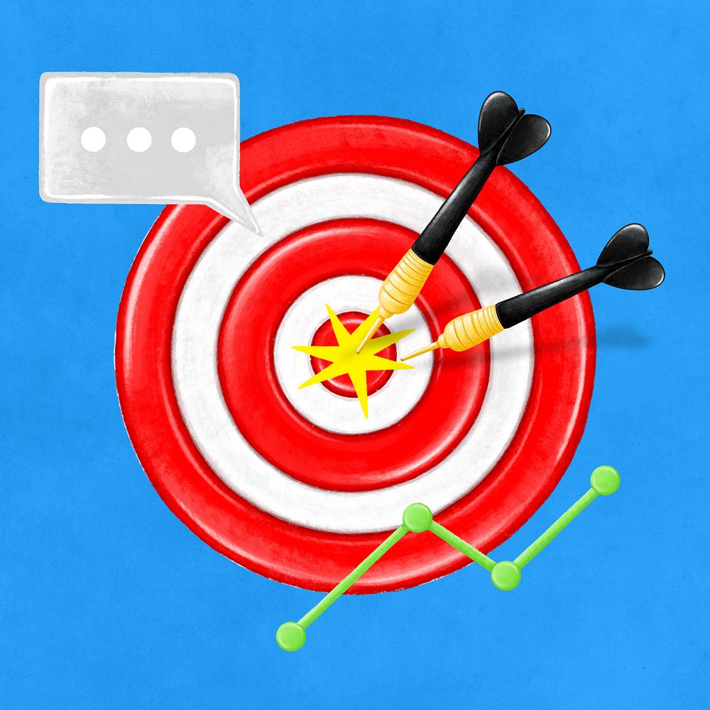 Bullseye target, business success remix, editable design