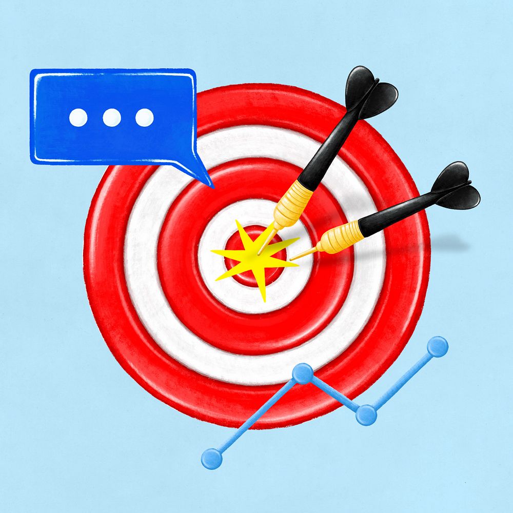 Bullseye target, business success remix, editable design