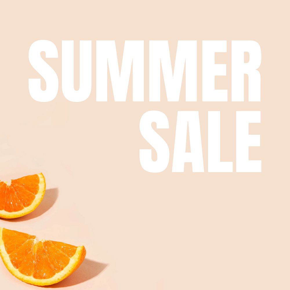 Summer sale Instagram post template, editable text