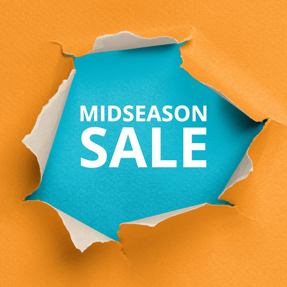 Midseason sale Instagram post template, editable text