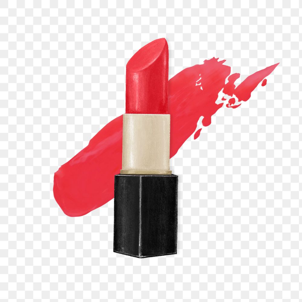 Lipstick smudge makeup png illustration, editable design