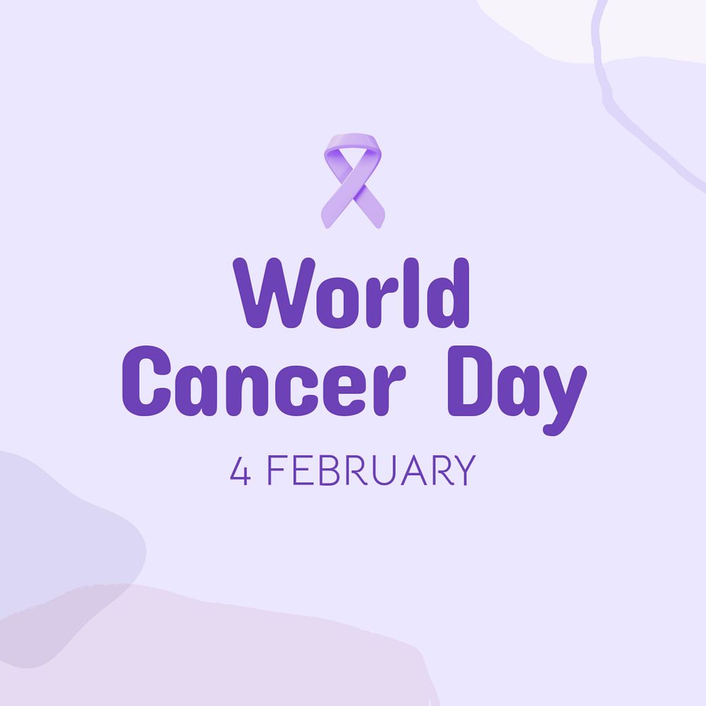 World cancer day Instagram post template, editable text