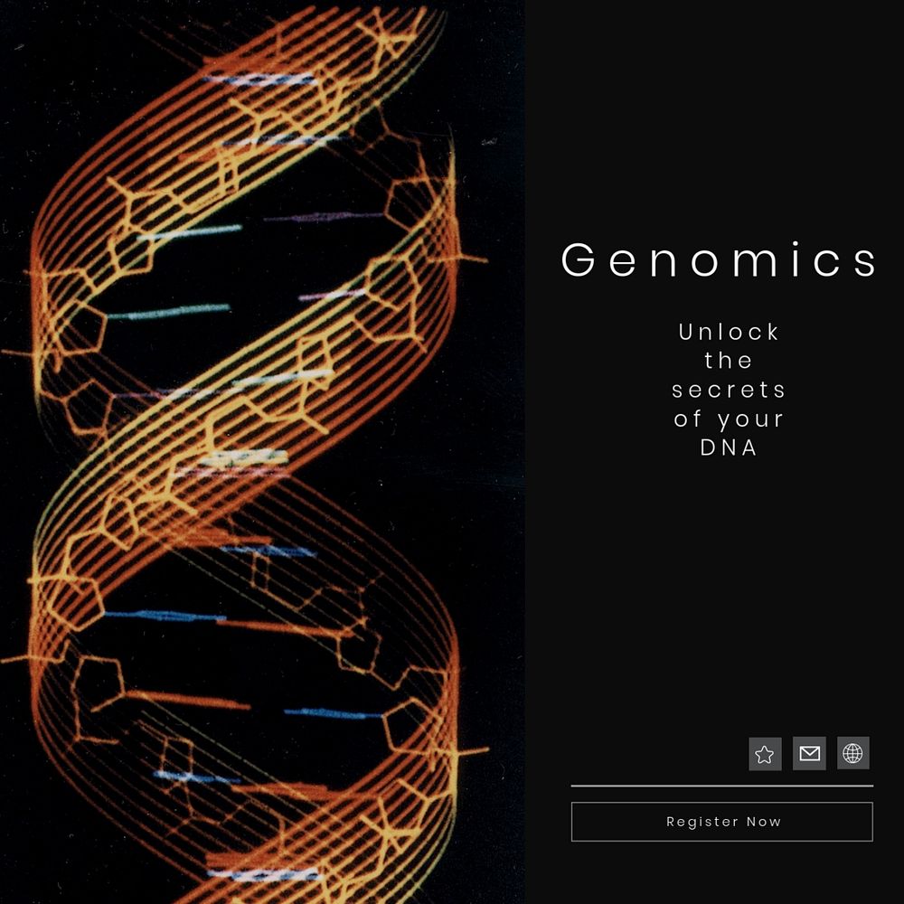 Genomics Instagram post template, editable design