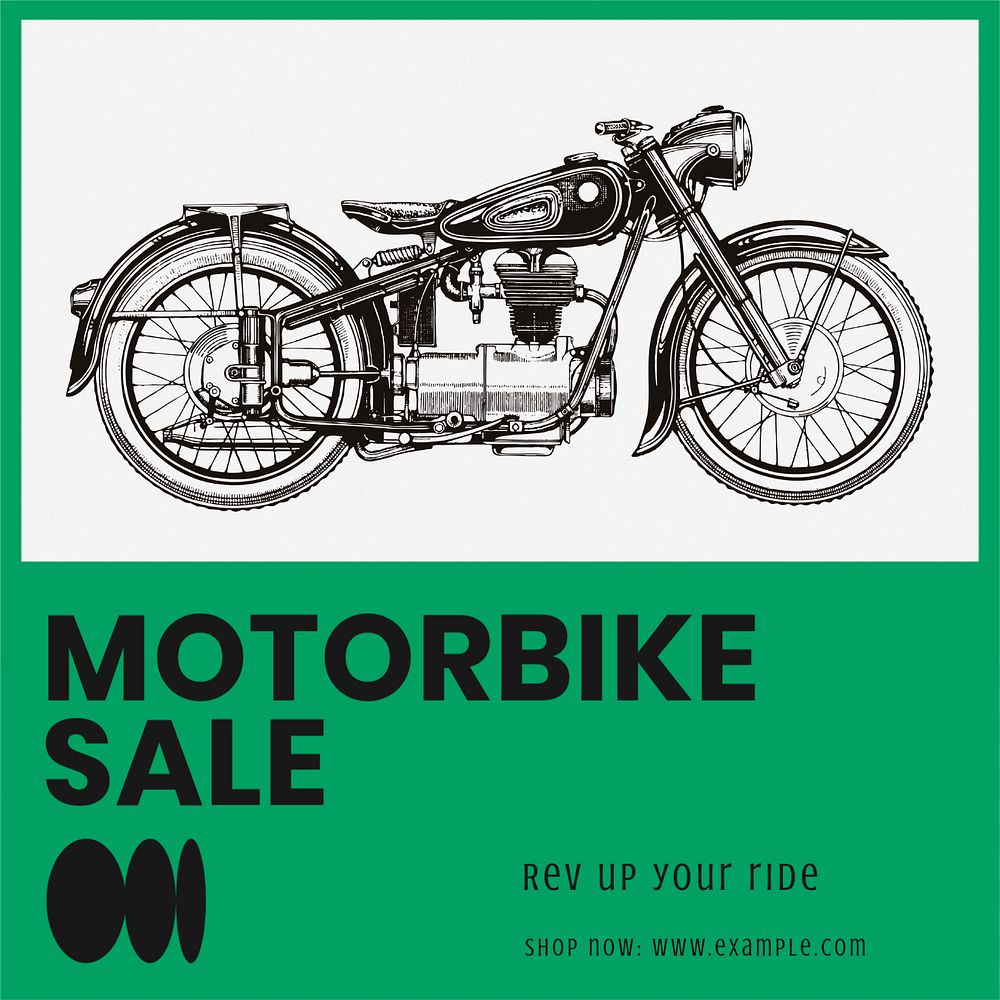 Motorbike sale Instagram post template, editable design