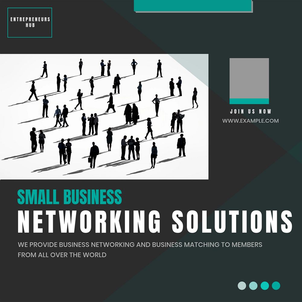 Small business networking Facebook post template, editable design