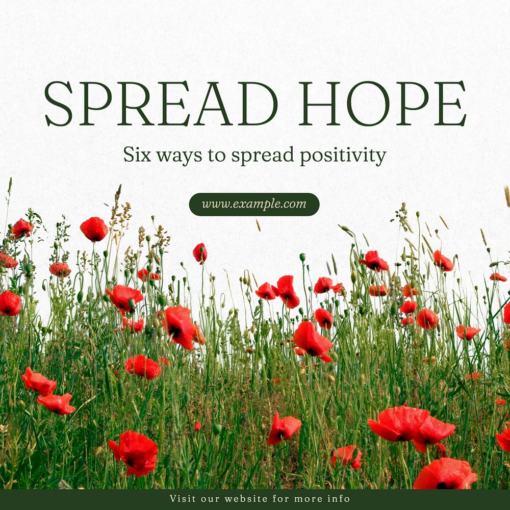 Spread hope Instagram post template, editable text