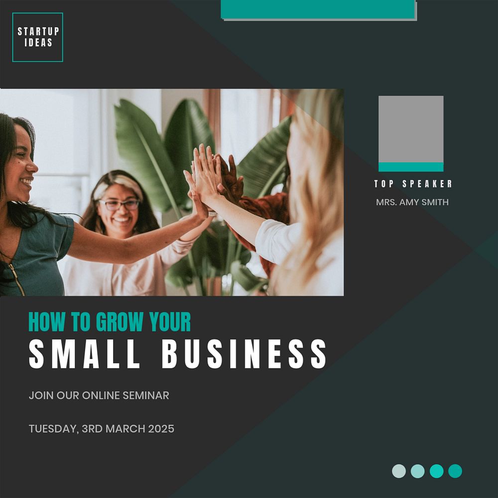 Small business Instagram post template, editable social media design