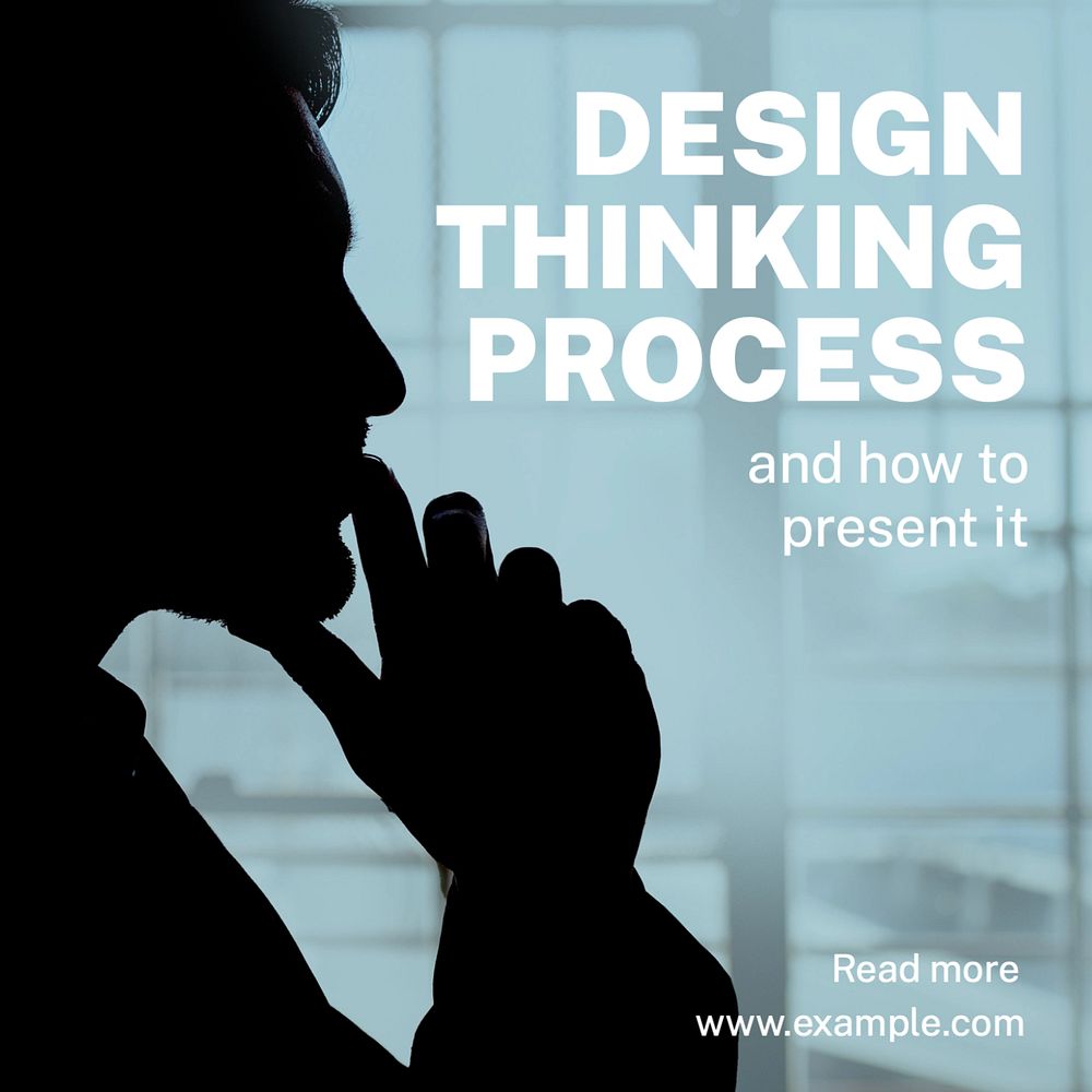 Design thinking process Instagram post template, editable text