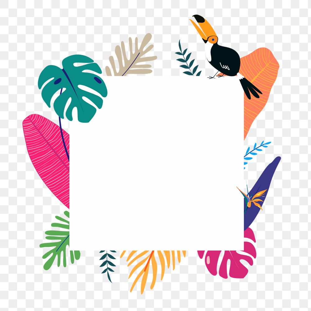 Colorful summer png note element, transparent background