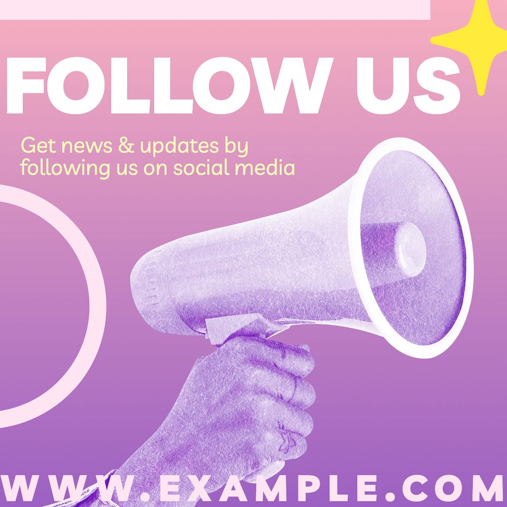 Social media subscription Instagram post template, editable text