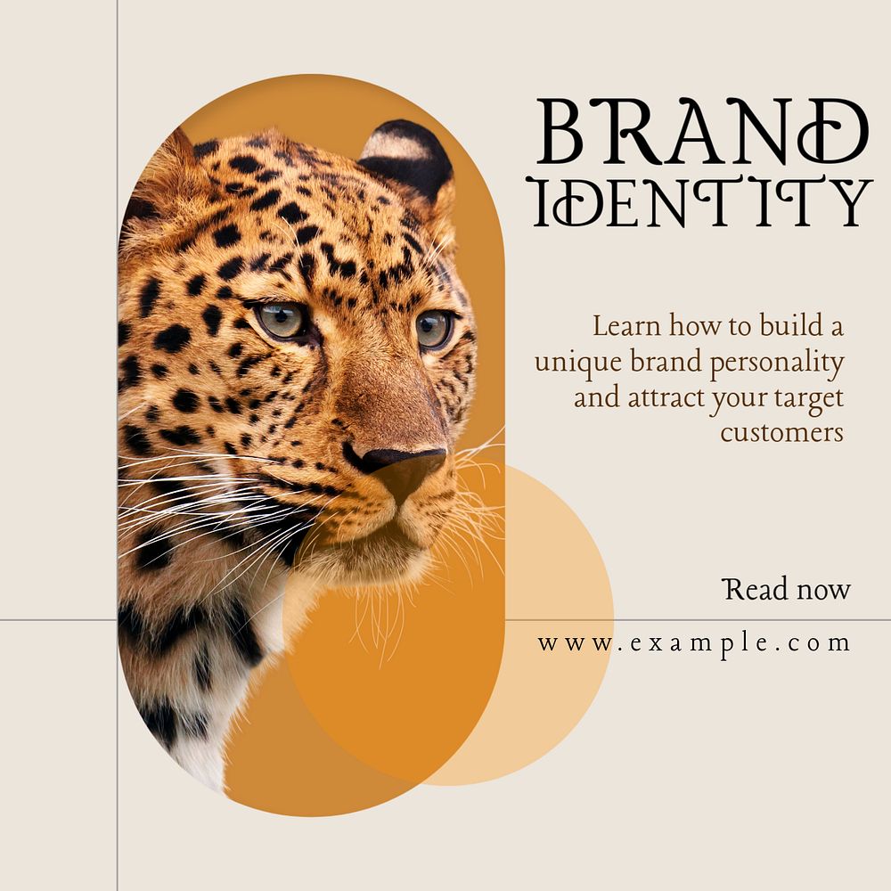 Brand identity post template, editable text for social media