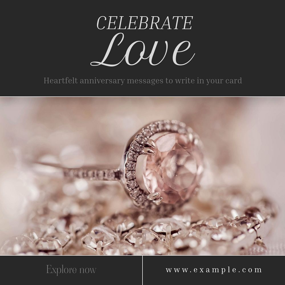 Celebrate love Instagram post template, editable text