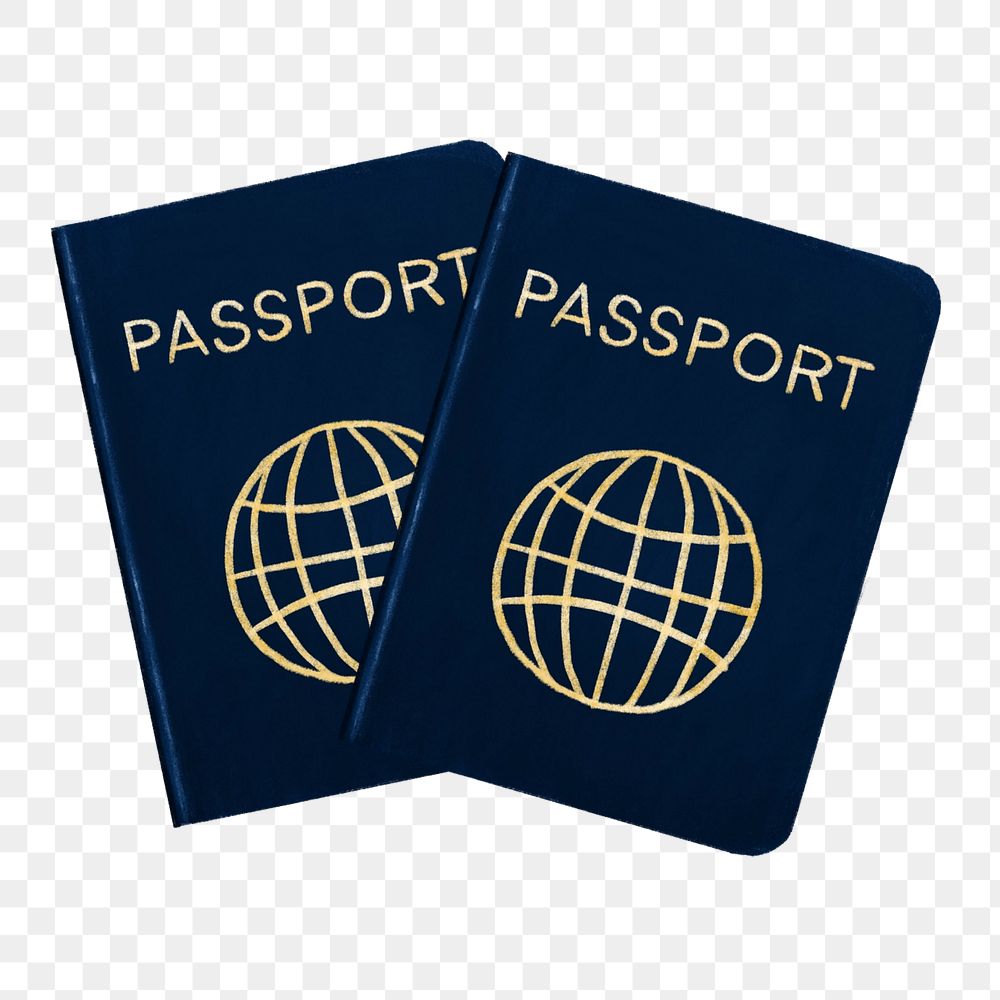 Passports png sticker, editable design