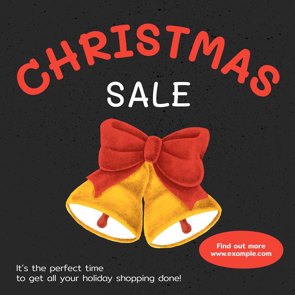 Christmas sale Instagram post template, editable text