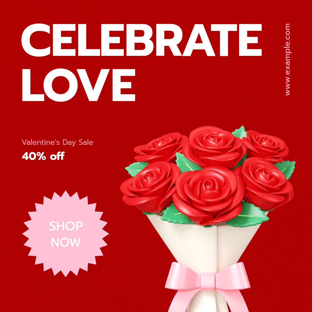 Celebrate love sale Instagram post template, editable text