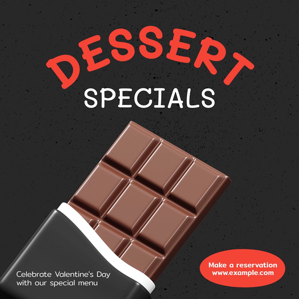 Dessert specials Instagram post template, editable text