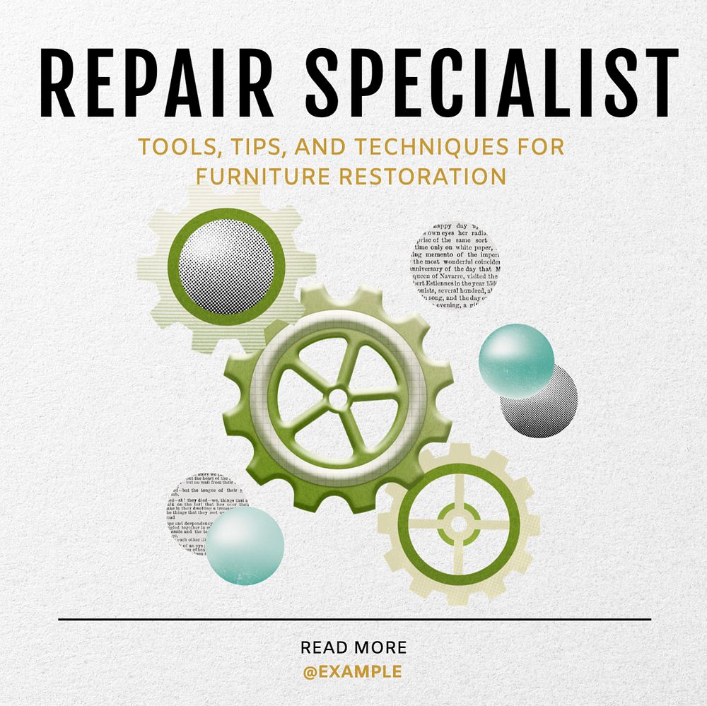 Repair specialist Instagram post template, editable text