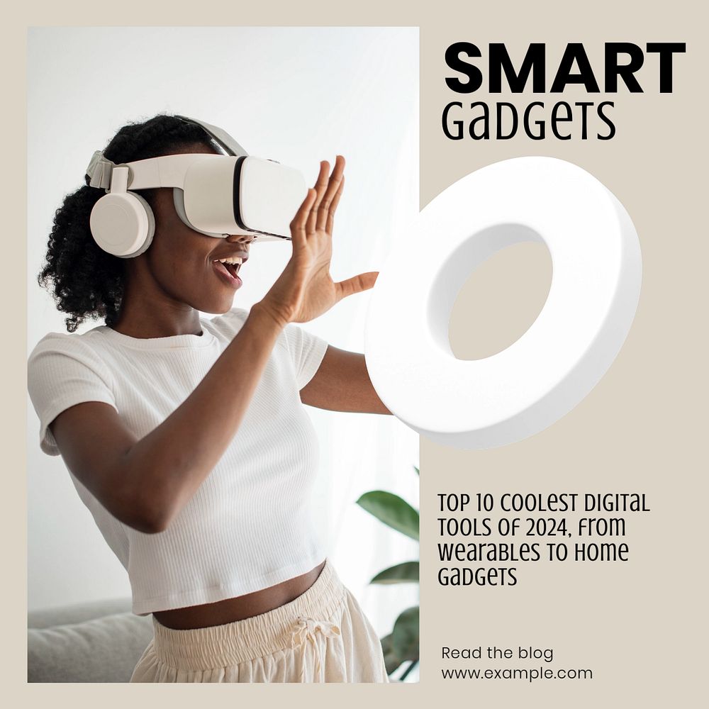 Smart gadgets Instagram post template, editable design