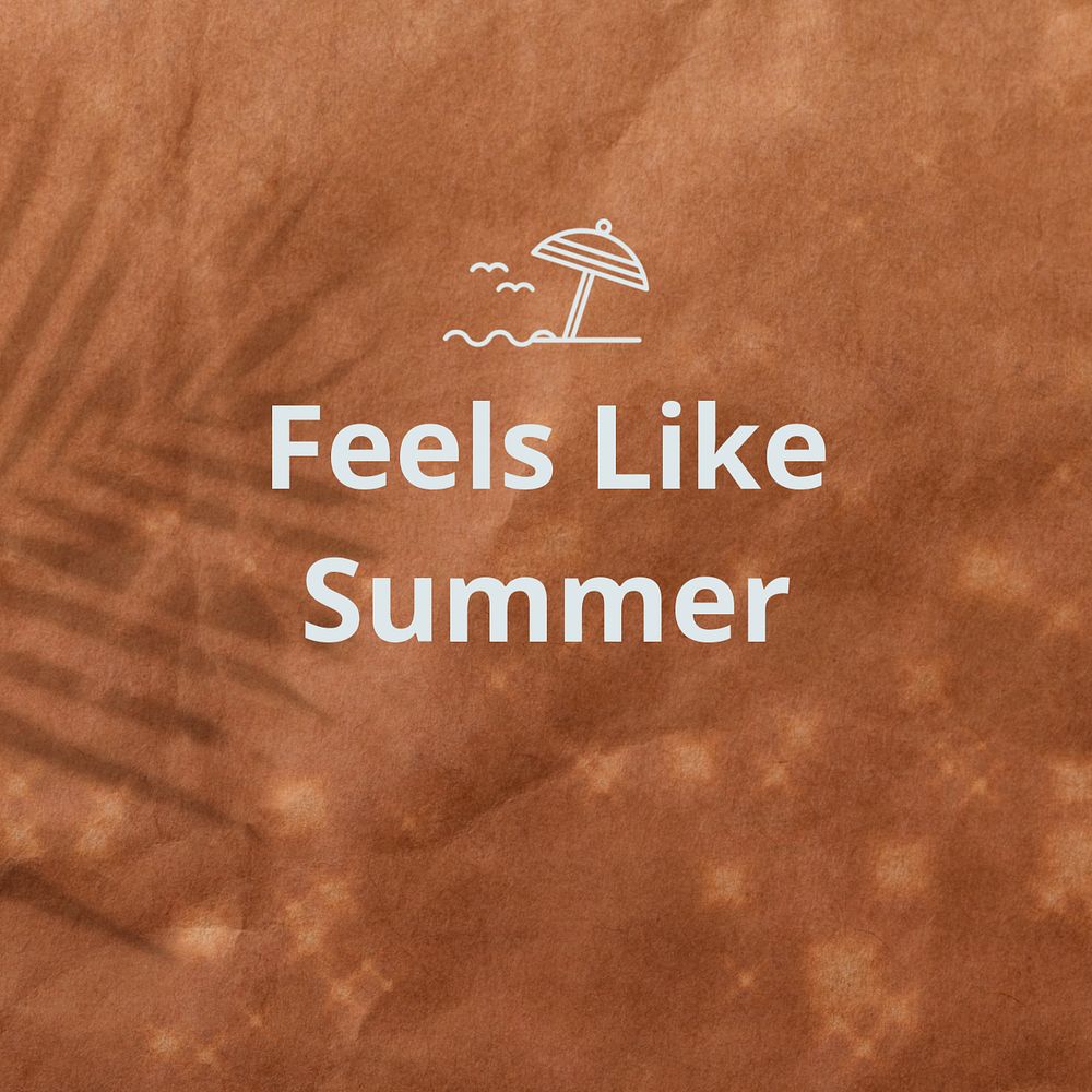 Feels like summer Instagram post template, editable text