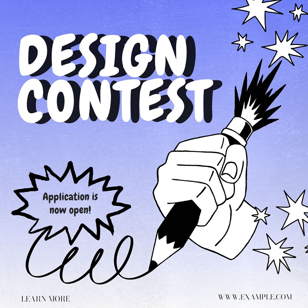 Design contest Instagram post template, editable text