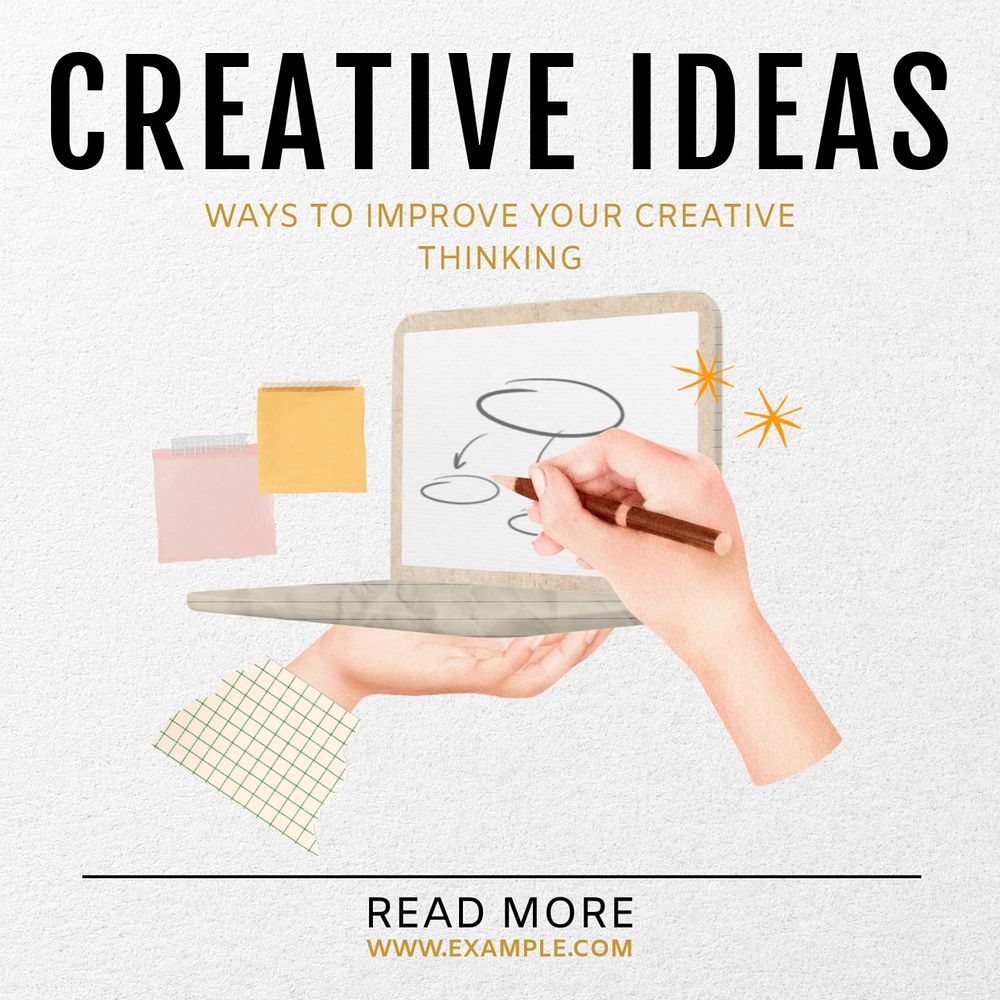 Creative idea Instagram post template, editable text