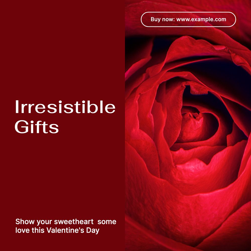 Irresistible gifts Instagram post template, editable text