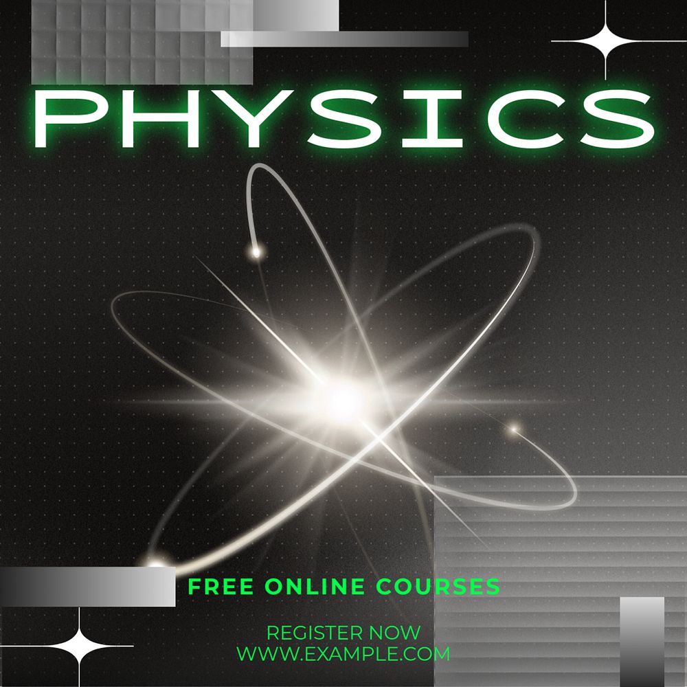 Physics social Instagram post template, editable text