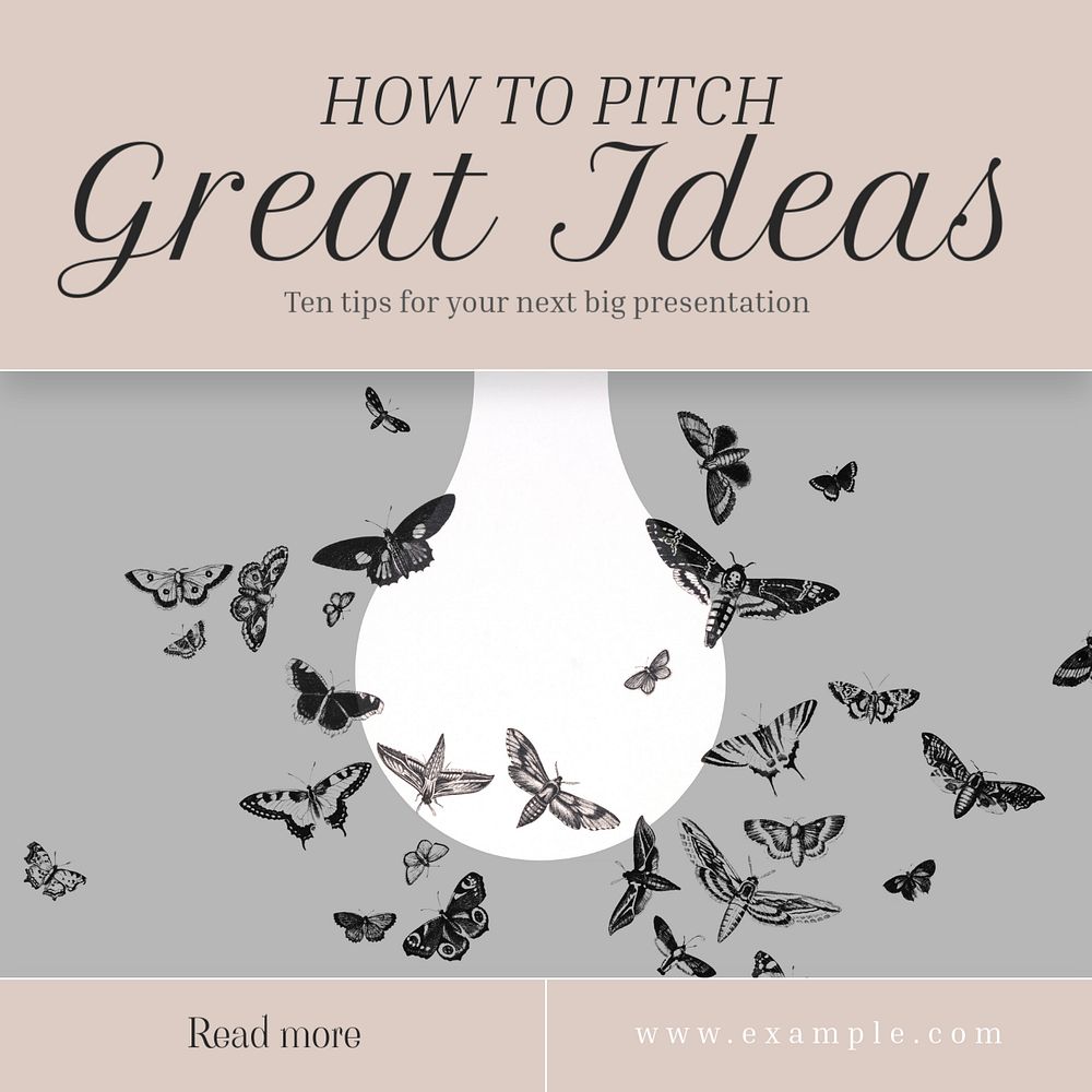 Pitch great ideas Instagram post template, editable design