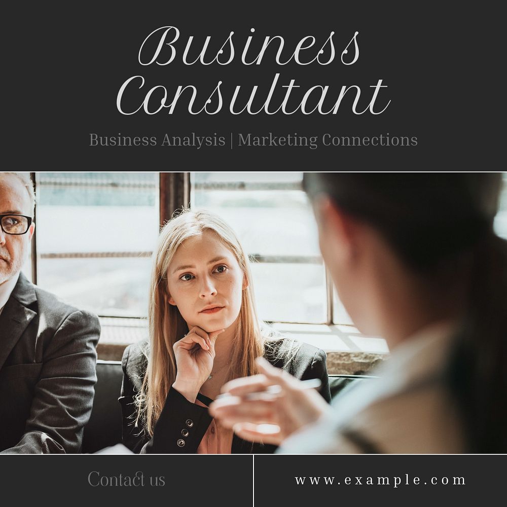 Business consultant Instagram post template, editable design