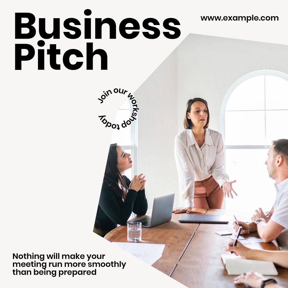 Business pitch Instagram post template, editable design