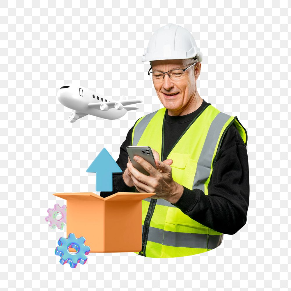 International business worldwide shipping png, transparent background