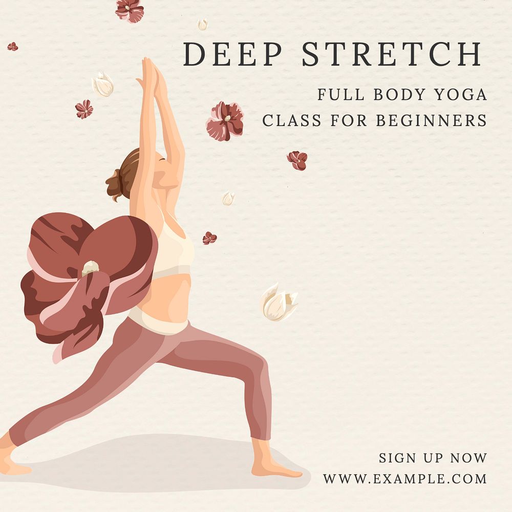 Deep stretch Instagram post template, editable text