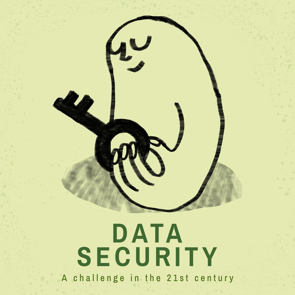 Data security Instagram post template, editable text