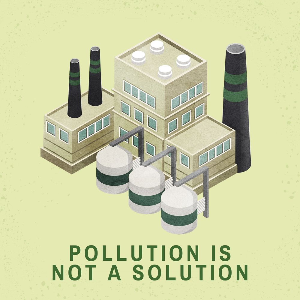 Pollution quote Instagram post template, editable text