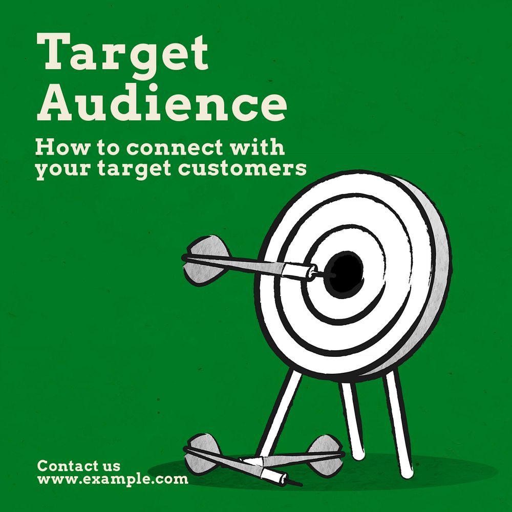 Target audience Instagram post template, editable text