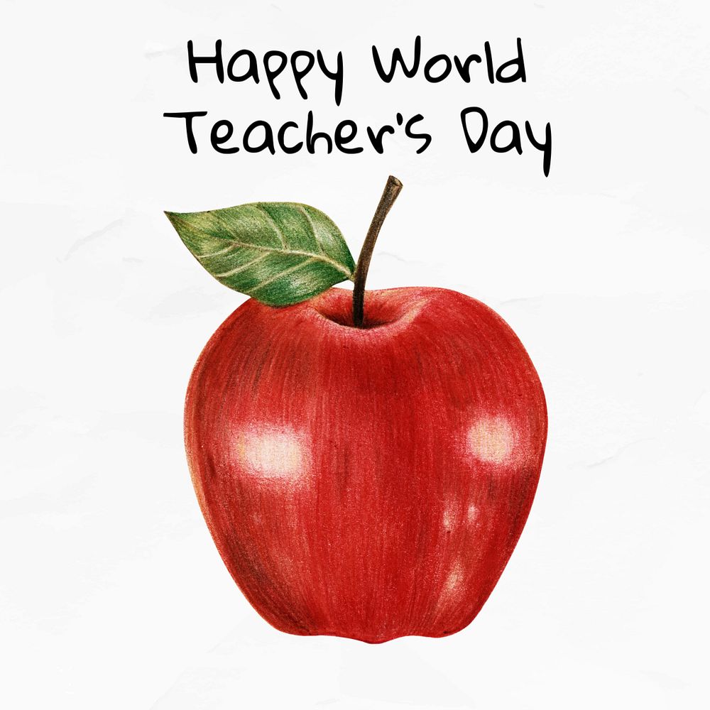 World teachers' day Instagram post template, editable text