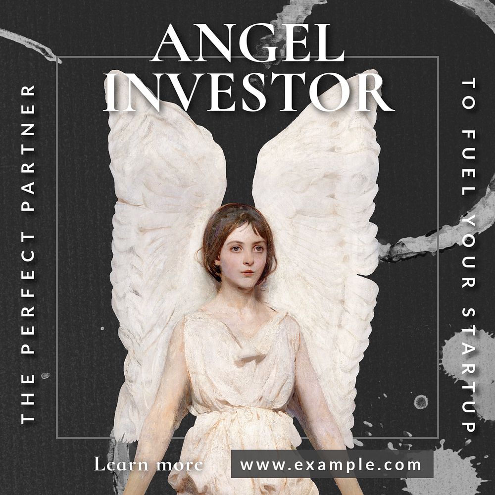 Angel investor Instagram post template, editable text